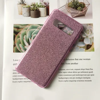 

50pcs/lot Ultra Slim TPU PC Glossy Sparkling Glitter Hard Case For Samsung Galaxy S10E S10 Lite S10 Plus S10