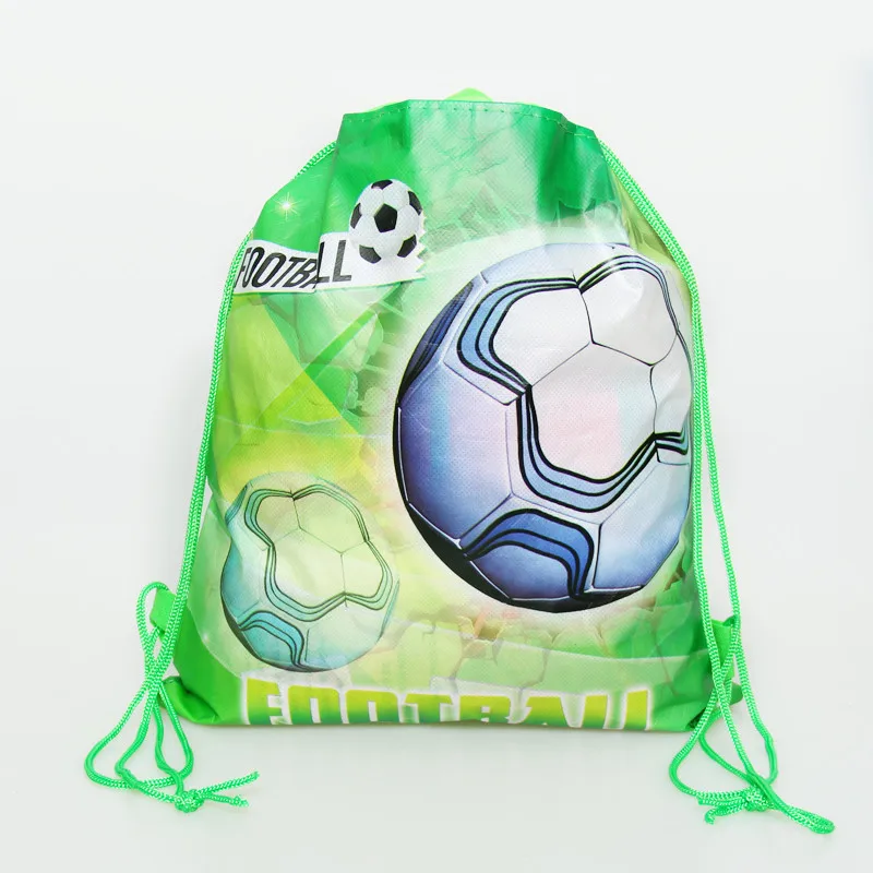 1 шт./лот детский душ Mochila нетканый материал для мальчиков сувениры рюкзак Супер Марио украшения День Рождения Вечеринка шнурок подарки сумки - Цвет: Football
