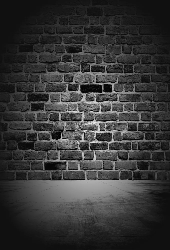 

Laeacco Dark Brick Wall With Floor Baby Newborn Photography Backgrounds Vinyl Custom Photographic Backdrops For Photo Studio
