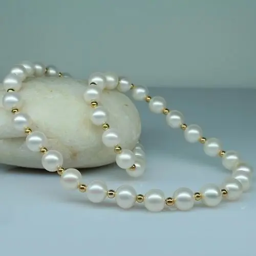

N1920 18"Natural AAA+akoya 8-9MM pearl necklace % Discount AAA