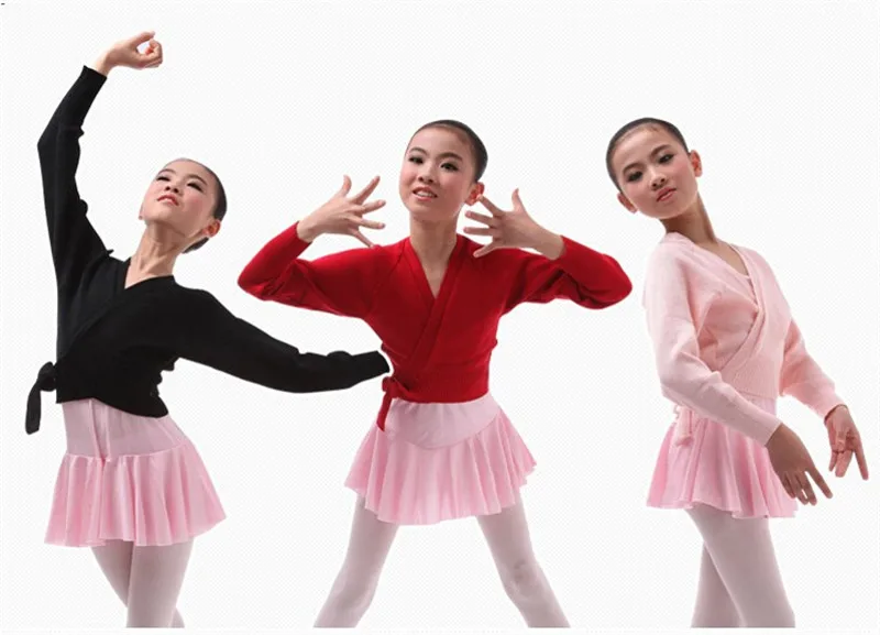 Maglione Balletto Per Bambine - Cotone E Elastan, Manica Lunga, Scollo A V, Rosa E Nero - Foto 4