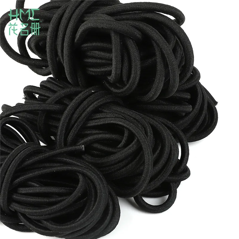 2M/bag 1/1.5/2/2.5/3/4/5mm Black Round Thread Cord Elastic Band Elastic Rope Rubber Band Elastic Line DIY Sewing Accessories