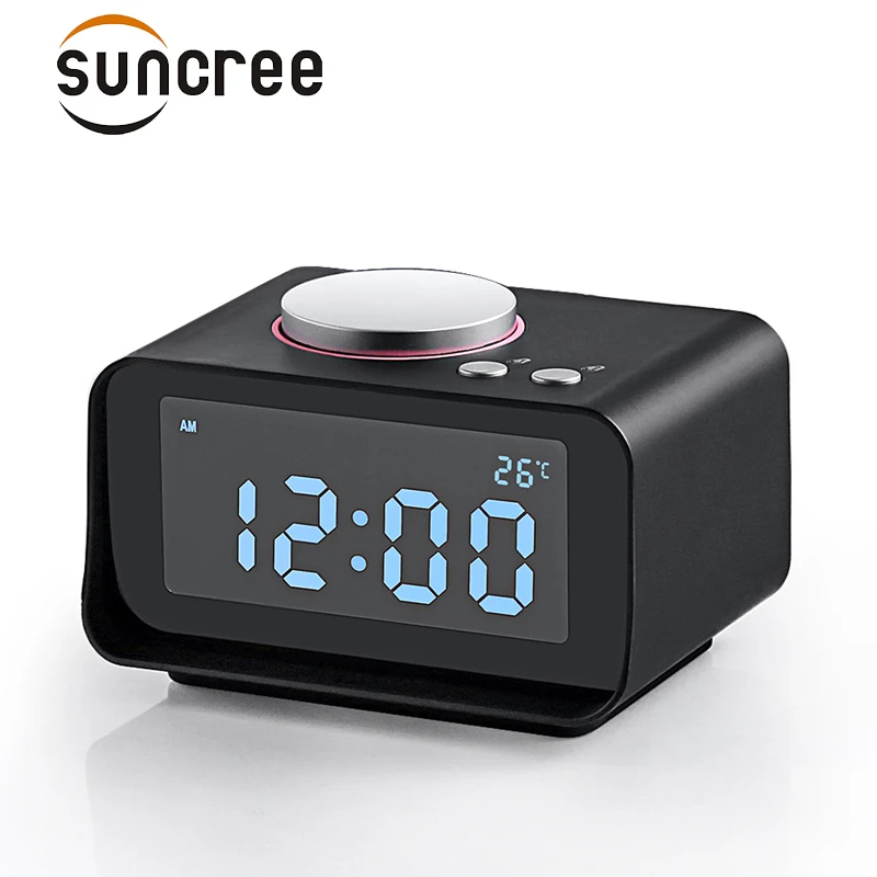 Multifunction electronic alarm clock,LED display mute / backlight
