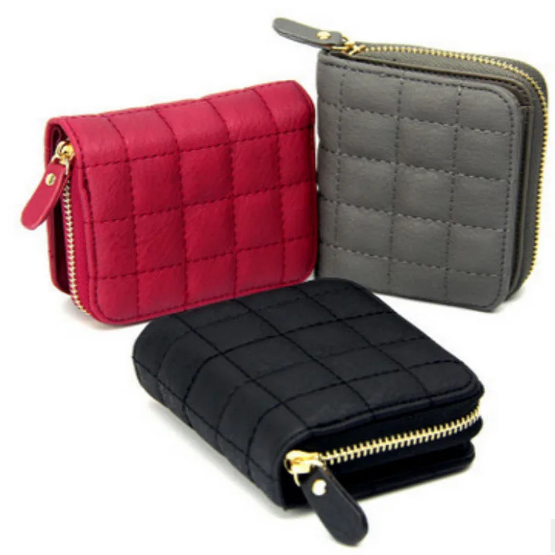 Women Short Wallets PU Leather Female Plaid Purses Nubuck Card Holder Wallet Fashion Woman Small Zipper Wallet With Coin Purse Women Short Wallets PU Leather Female Plaid Purses Nubuck Card Holder Wallet Fashion Woman Small Zipper Wallet With Coin Purse