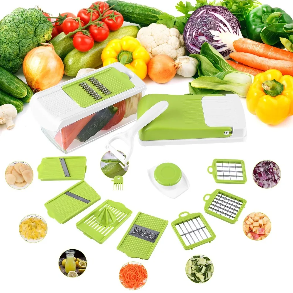  kitchen tools kitchen slicer vegetable fruit slicers11 Interchangeable Stainless Multi Cheese Dicer - 32890409884