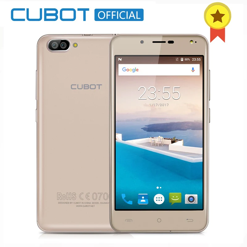 CUBOT Rainbow 2 5 0 Inch HD MTK6580A Quad Core Smartphone 1GB RAM 16GB ROM Cell