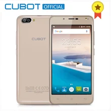 Радуга 2 5.0 Дюймов HD MTK6580A CUBOT Quad Core Смартфон 1 ГБ RAM + 16 ГБ ROM Сотовый Телефон Двойная камера Android 7.0 Мобильный Телефон телефон