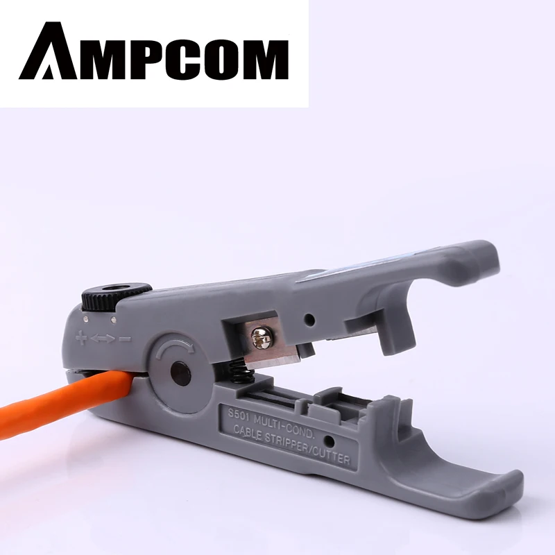 

AMPCOM Cable Wire Stripper Compression Tool Coaxial Cable Stripper, Round Cable , Cutter and Flat Cable Stripping Tool