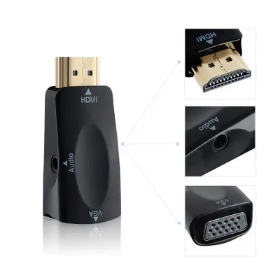 HDMI к VGA конвертер hdmi vga адаптер с аудио hdmitovga папа женскому переключатель дисплей