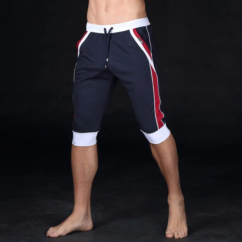 

Fashion 2019 Outdoor Summer sport running Drawstring Slim Stretch Bermuda Swimwear Beach Mens Quick Dry Board Capri Pants Men