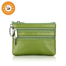 BONAMIE/11 цветов, Модный женский кошелек из натуральной кожи, короткий клатч, маленький кошелек для монет, брендовая новинка, Мягкая Твердая Сумка на 3 молнии, квадратная сумка