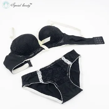 

Hot sale!Free shipping!Special beauty!Soft Campus wind Pure vitality Sweet Girlhood Push Up Bow Sexy Bra Set