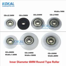 Ball-Bearing Roller-Wheel Pom-Window 25mm Inner-Hole 22mm 23mm Round-Type R-ID6 26mm