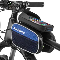 ROCKBROS непромокаемые велосипед передняя сумка с Сенсорный экран для 5,7 "мобильный телефон рамка Велоспорт Топ трубки телефона