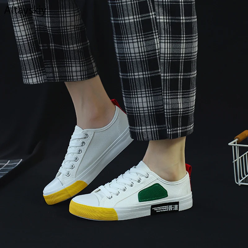 

Vulcanize Shoes Women All-match Canvas Simple Womens Breathable Trendy Walking Footwear Flat Female Sneakers Casual Students New