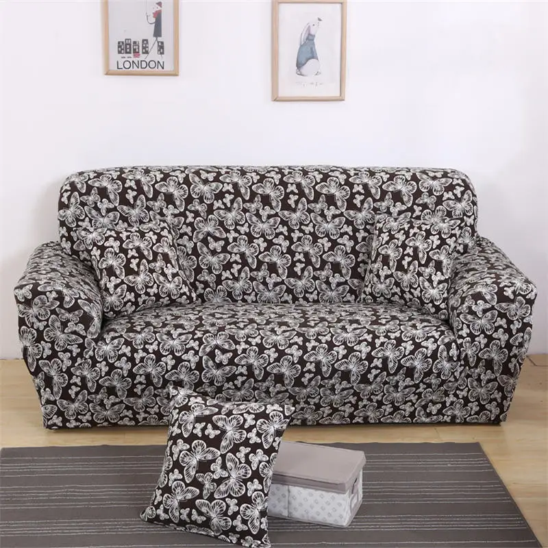 Плюшевый гибкий эластичный чехол для дивана, большой эластичный чехол для дивана, чехол для мебели, однотонный чехол для дивана 1/2/3/сиденье - Цвет: as picture