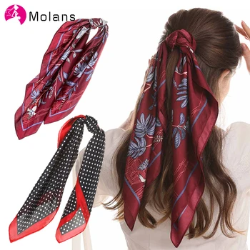 

Molans Retro Hair Scarf Bow Scrunchies Ribbon Hair Bands Headband for Women Floral Plaid Print Hairbands Hair Accessories