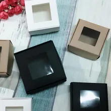 30 шт белая Заказная картонная коробка для подарочной упаковки большие картонные коробки черные коричневые бумажные Большие размеры крафт упаковочная коробка с окном