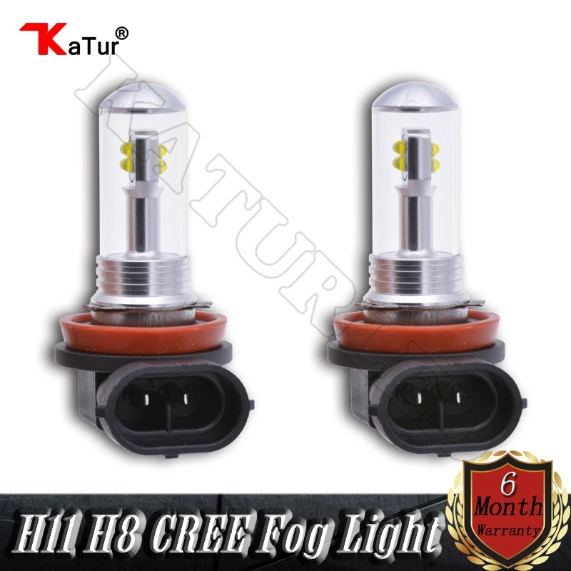

2 Pieces H11 H16 Led 40W CANBUS Car Fog Light Bulb CREELed Chips External Lighting H8 DRL Led Car Day Driving Lamp Xenon White