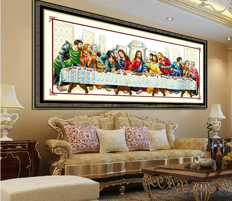 

Precision Printing Cross Stitch Patterns Embroidery Kits 11CT Cotton Thread Painting DIY Needlework New Year Home Decor