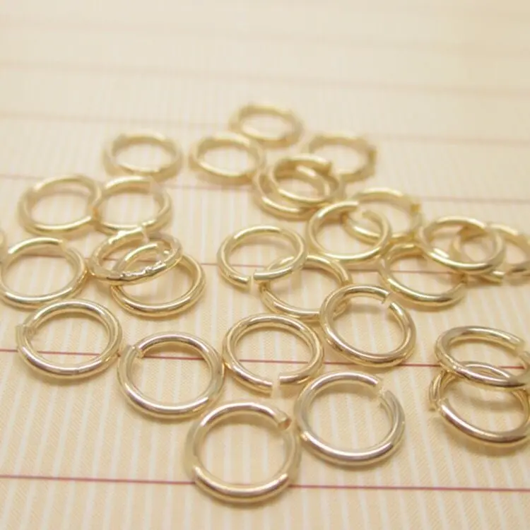 

MS1862v1 50pcs open jump ring Gold plated findings, for jewelry making