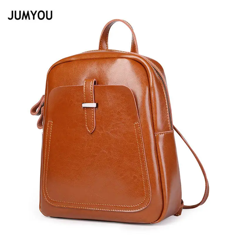 

Backpack Bags For Women Split Leather Simple Casual Fashion Large Soft Brown Travel Backpacks Bags For Teenage Girls Sac A Main