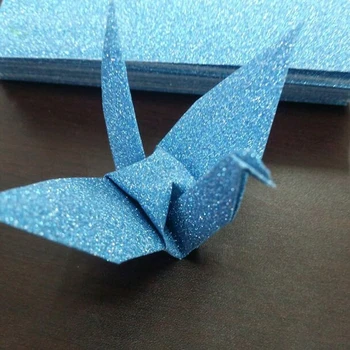 

120sheets 6 colors Glitter Paper 15x15cm(5.8"x5.8") Crane Flower Origami Paper