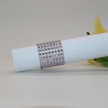 100 шт./партия, изготовленная на заказ светло-розовая пластиковая сетка с кристаллами, кольца для салфеток, гостиничный домашний стул, пояс, салфетка, кольцо, декор свадебного банкета