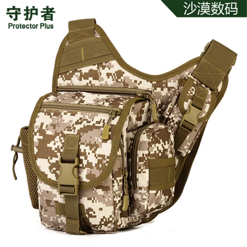 Мужские сумки, сумки-седло, водонепроницаемая сумка через плечо, военная DSLR камуфляжная сумка для камеры, Женская Мужская нагрудная сумка - Цвет: Desert digital