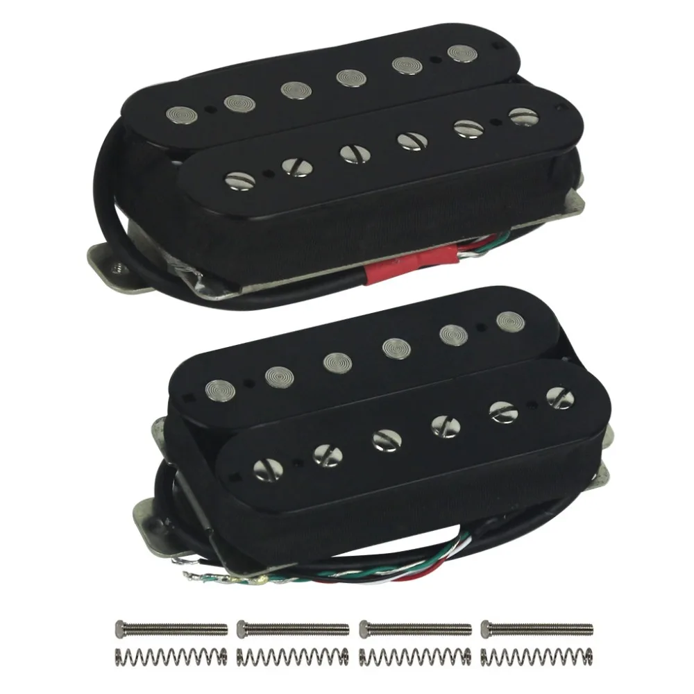 

FLEOR Alnico 5 Humbucker Pickup Double Coil Neck & Bridge Guitar Pickup Set Black High Output Guitar Accessories