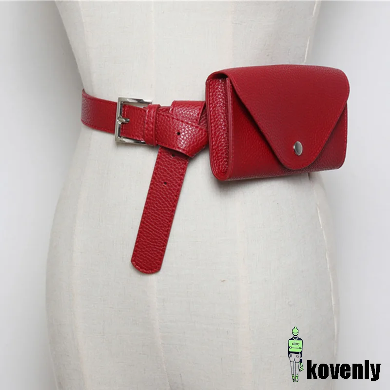 New Waist Bag PU Leather Fanny Pack Femal Belt font b Phone b font Pouch Small