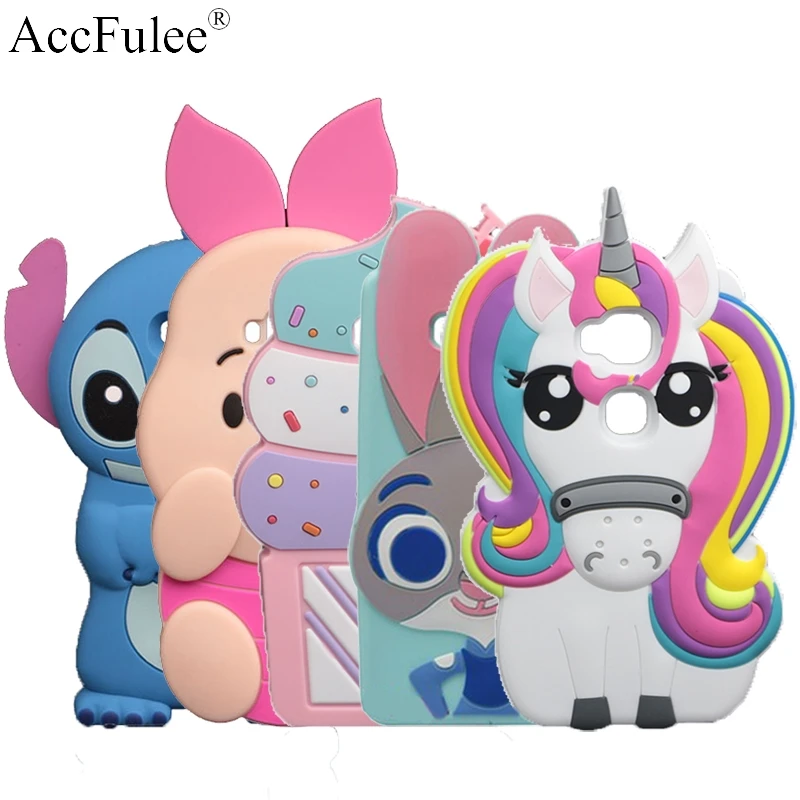 

3D Cartoon Stitch Case For Huawei Honor 5X 5.5" G8 / G7 Plus Soft Cover Horse Rabbit Sulley Dog Phone Shell