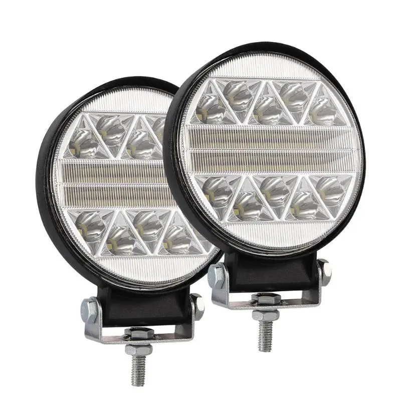 

Round 102W 4 inch Strobe Flashing LED Work Light Bar for Truck SUV ATV Offroad Driving Fog Lamp