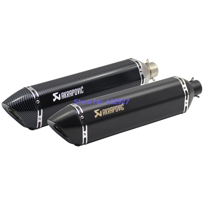 

57cm Universal Inlet 51mm Motorcycle Exhaust Muffler Pipe Laser Akrapovic Motorbike Muffler Exhaust Pipe