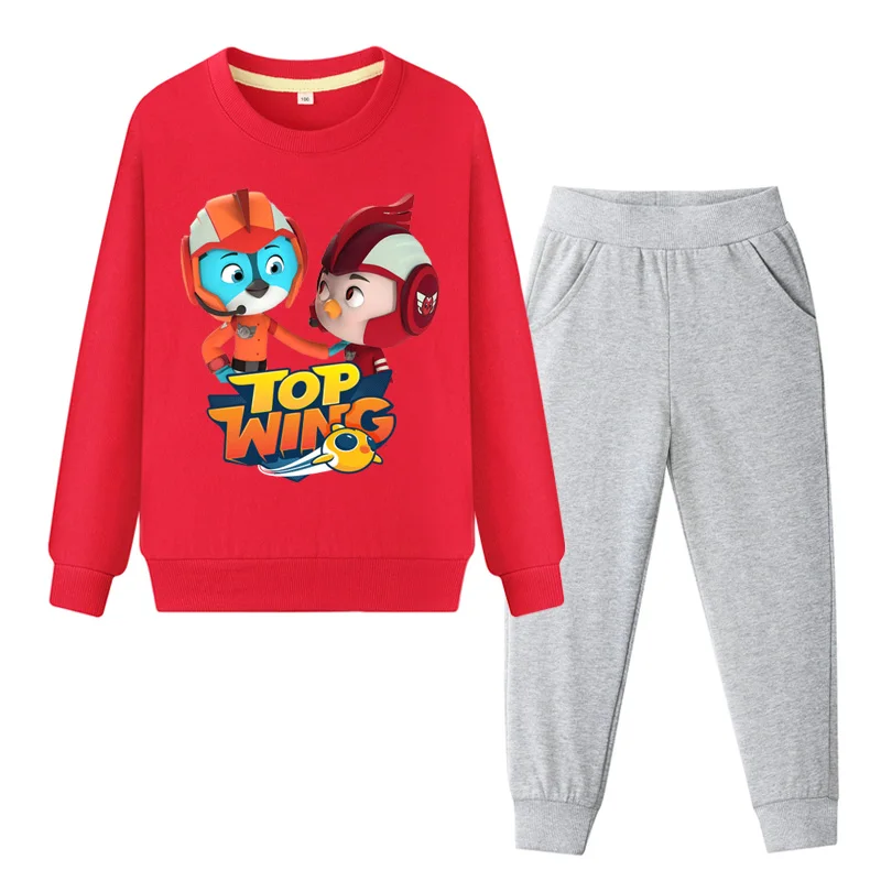 Top Wing Cartoon Tracksuits For Kids Clothing Sets Children Spring Autumn Sports Clothes Suit Boy Girls Pullover Coat Set DY101 (1)