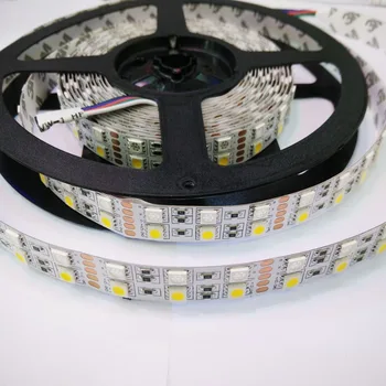 

Double row 600LED,FREE DHL 50m/lot 5050 RGBW LED strip,RGB+WW/RGB+CW DC12V non waterproof LED strip 120LED/m