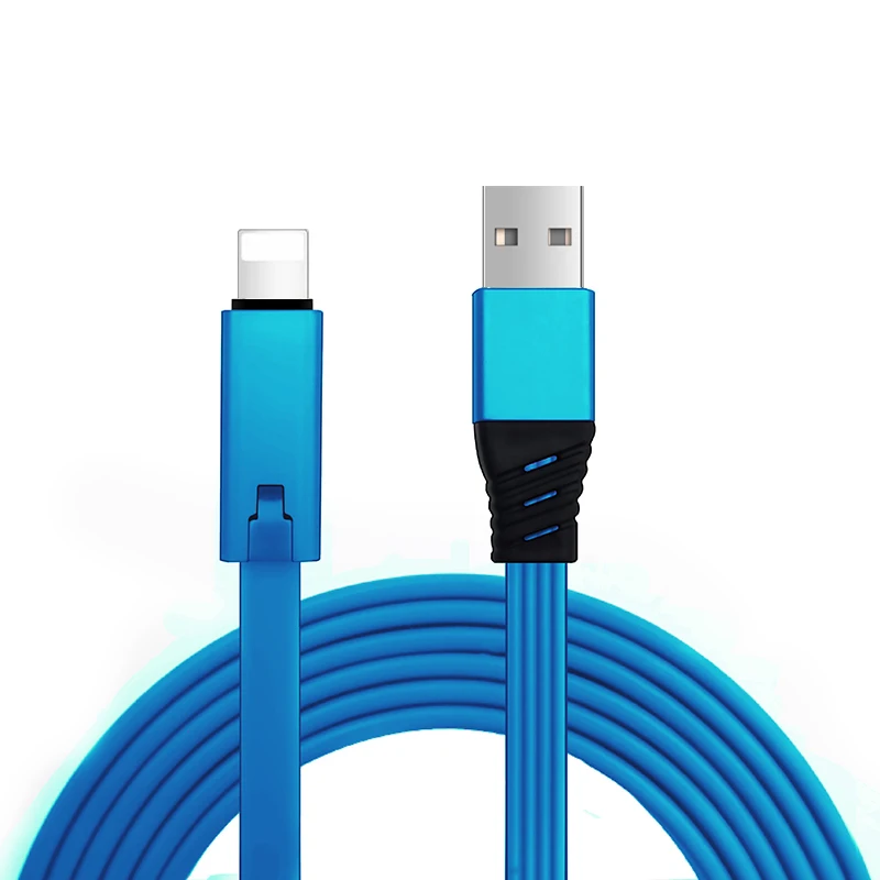 Кабель Micro usb type-C для зарядки и передачи данных для iPhone XS Max 5 6 S 7 8 Plus samsung huawei USB-C USBC Быстрая зарядка - Цвет: Синий