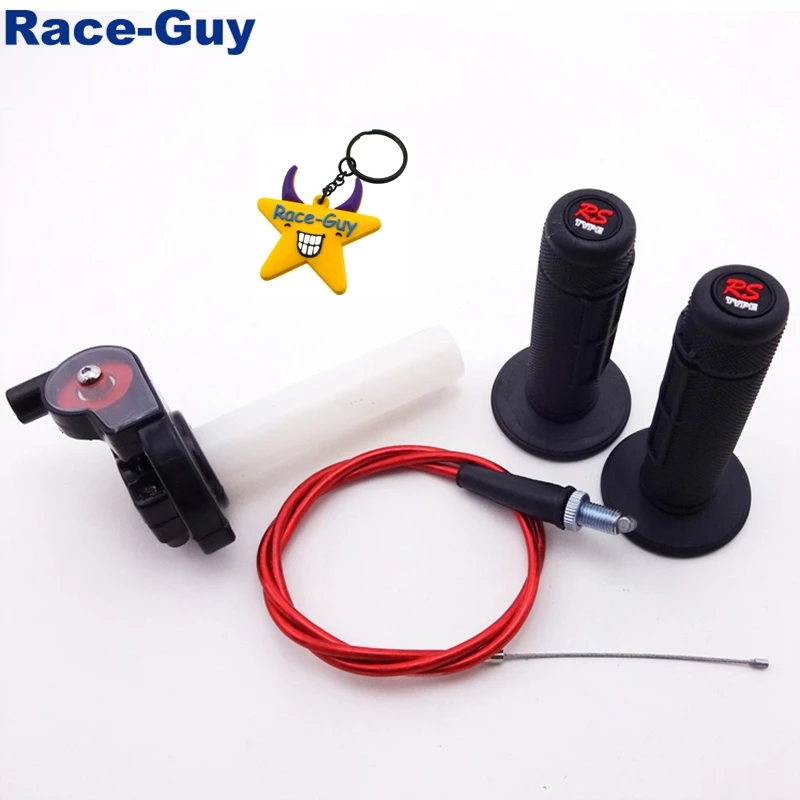 

Twist Throttle + 108mm 990mm Throttle Cable + Handle Grips For SSR YCF CRF50 XR50 XRF70 SSR Thumpstar TTR Lifan YX Chinese Pit P