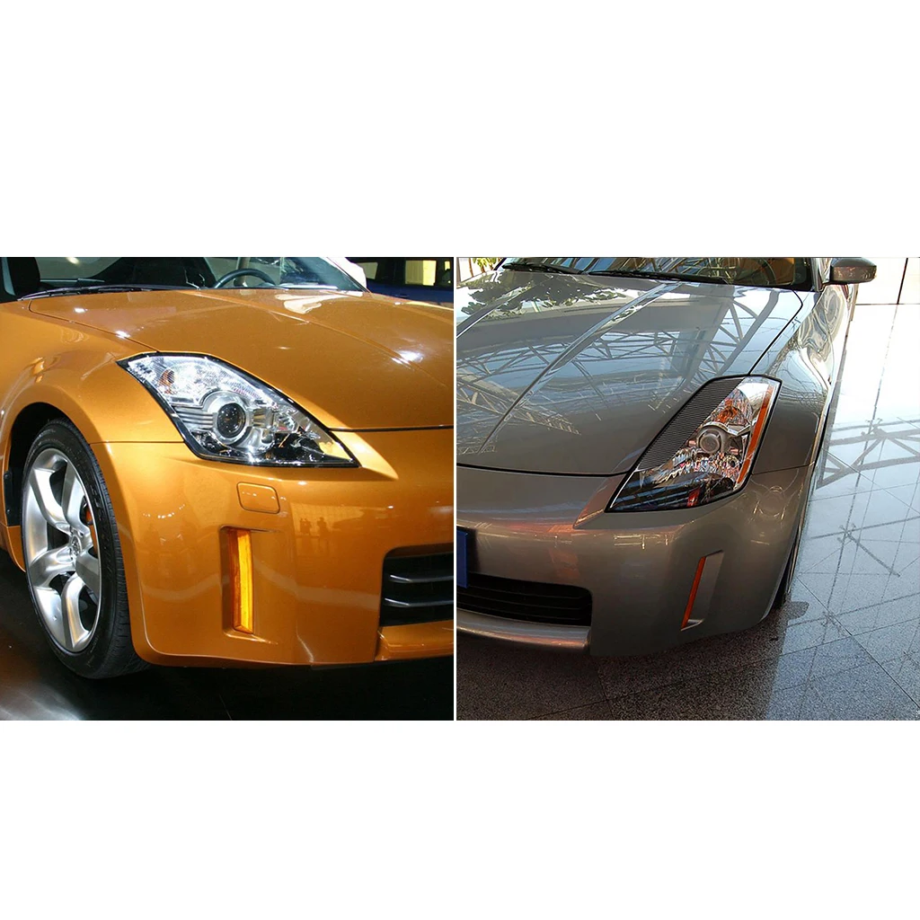 Для NISSAN 03-08 350Z Z33 фэрледи карбоновое волокно Фара Крышка глаз веки крышка наклейки на автомобиль