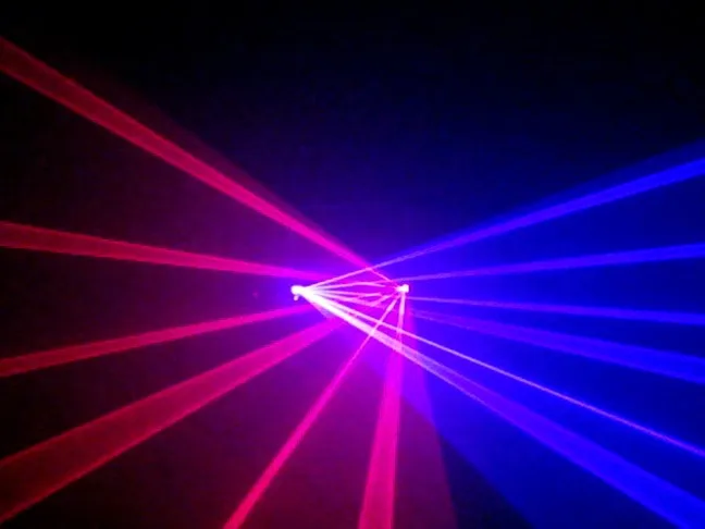 red blue laser light