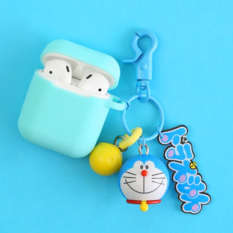 

Newest Cute Decorative Silicone Case for Apple Airpods Bluetooth Earphone Accessories 1 2 Case Protective Cover Bags Key Ring