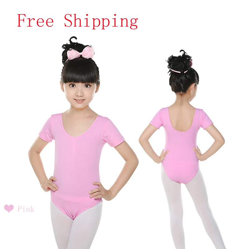 Cheapest Free Shipping Short Sleeve Kids Infantil Dance Leotard Girls