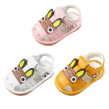 

Summer Infant Shoes Sandals Cartoon Animal Pattern With Sound Soft-Soled Baby Shoe Sandals