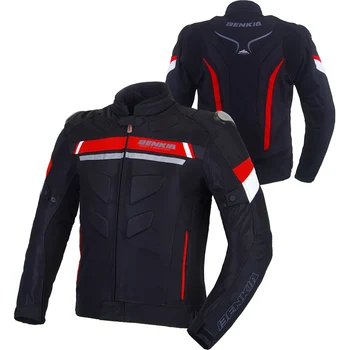 

BENKIA Motorcycle Jacket Unisex Windproof Cruiser Touring Motorbike Jacket Clothing Breathable Mesh Textile Moto Jacket Armor