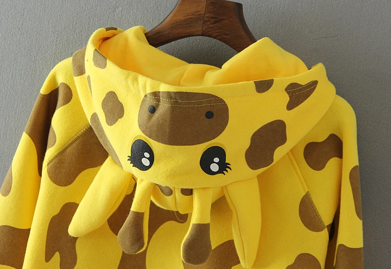 giraffe hoodie with ears