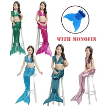 

Mermaid children's/kid's swimwear Girl's The beach bikini set The sexy swimming mermaid tail cosplay Fancy a bathing suit