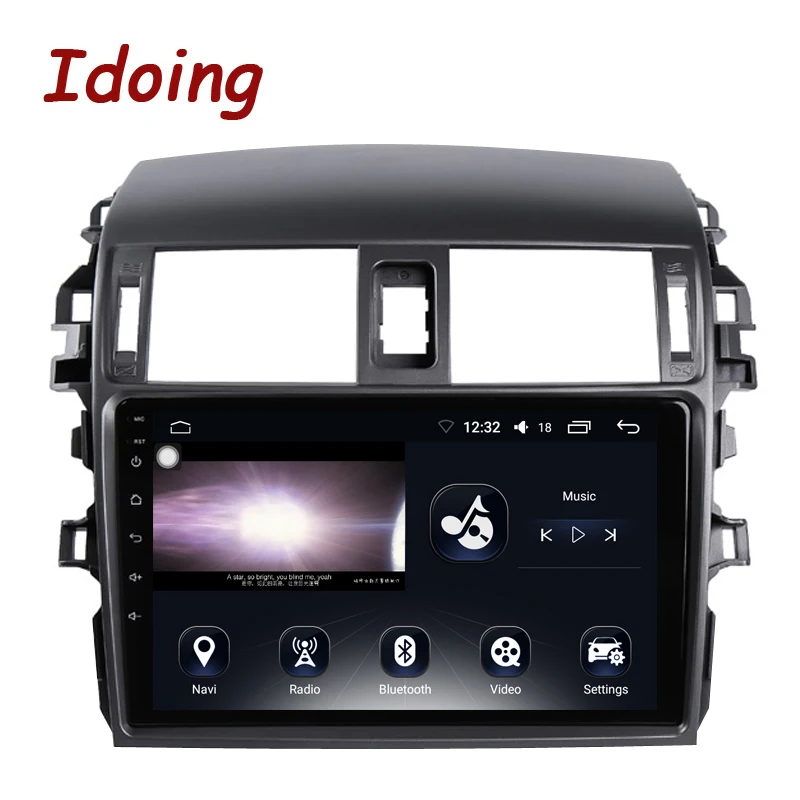 Sale Idoing 10.2"4G+64G 2.5D IPS 8 Core Car Android8.0 Radio Player Fit Hyundai Tucson/ ix35 2018 Built-in GPS Navigation and GLONASS 2