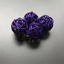 30 шт. фиолетовый цвет ротанга Шар для Светодиодный гирлянды сказочные огни для рождественской свадебной вечеринки горячее праздничное освещение Прямая поставка с фабрики