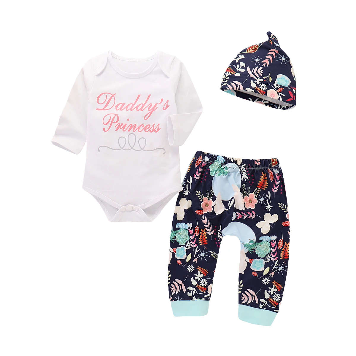 Emmababy 3 шт. хлопковый комбинезон для новорожденных девочек с цветочным рисунком