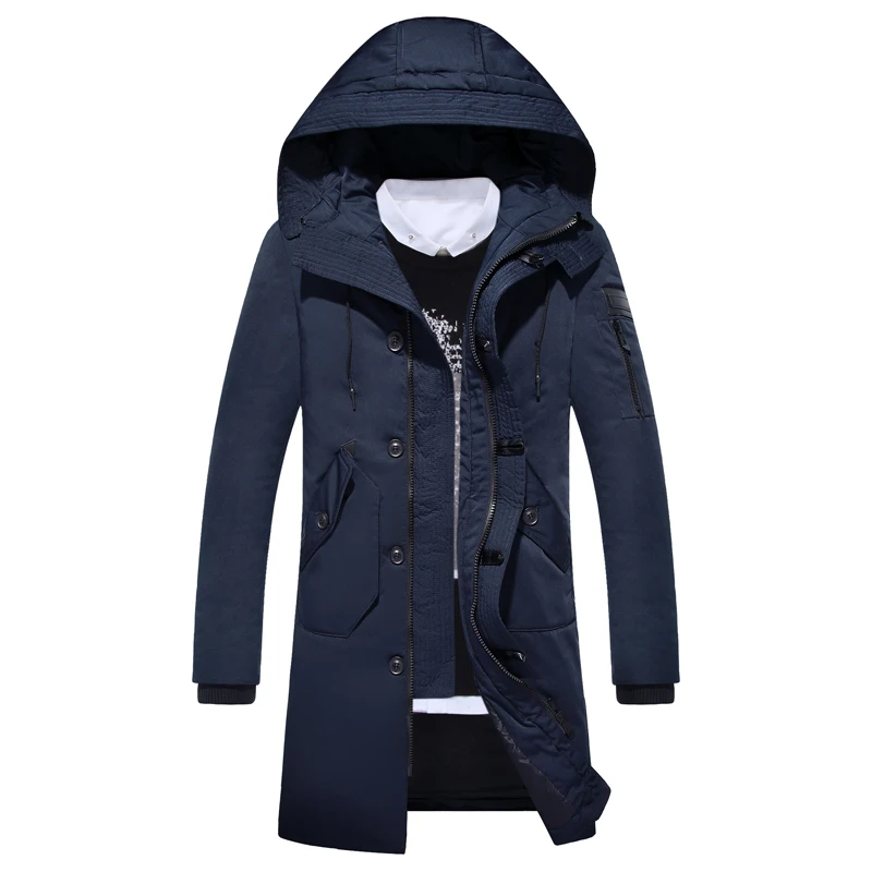 men's hooded down jacket clearance